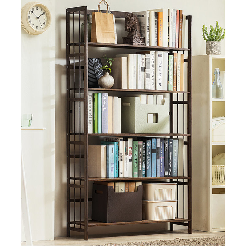 Ebern Designs Ahriah Solid Wood Etagere Bookcase & Reviews Wayfair